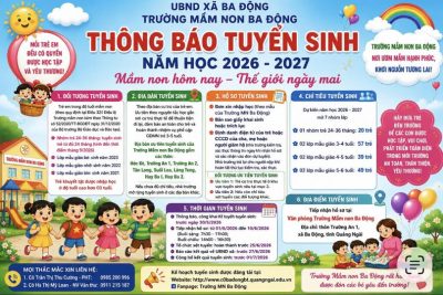 📢📢 THÔNG BÁO TUYỂN SINH NĂM HỌC 2026 – 2027